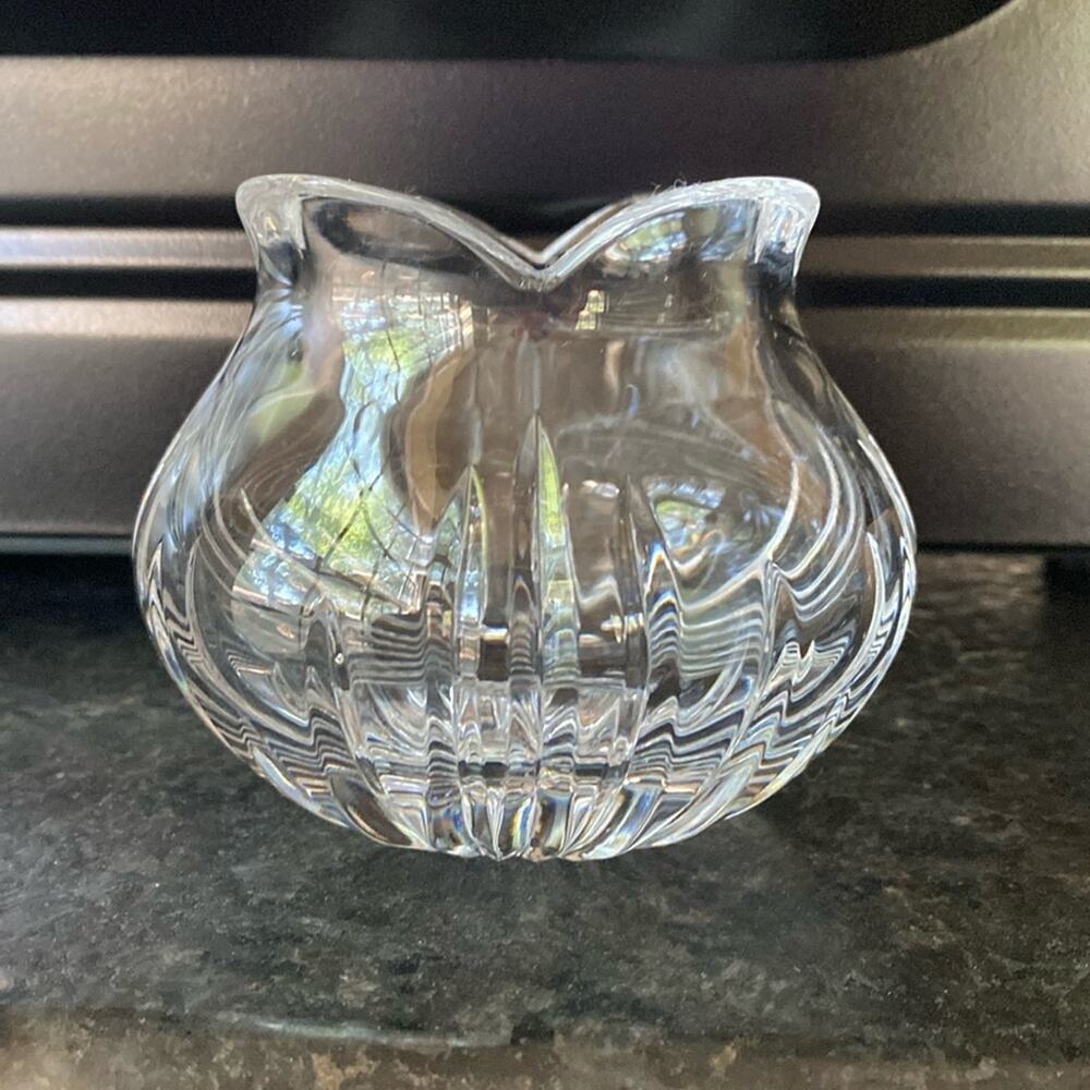 Mikasa Yugoslavia Heavy Cut Lead Crystal Vase/Bowl votive holder